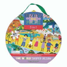 Floss & Rock 3'ü 1 Arada 100 Parça Yapboz One World resmi